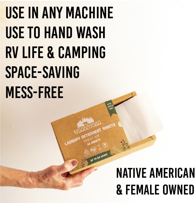 Laundry Detergent Sheets – Eco-Friendly, Hypoallergenic, Plant-Based Detergent for Sensitive Skin, Recycled Packaging, Liquid-Free Travel-Friendly Laundry Soap Strips (Up to 160 Loads, 80 Sheets)