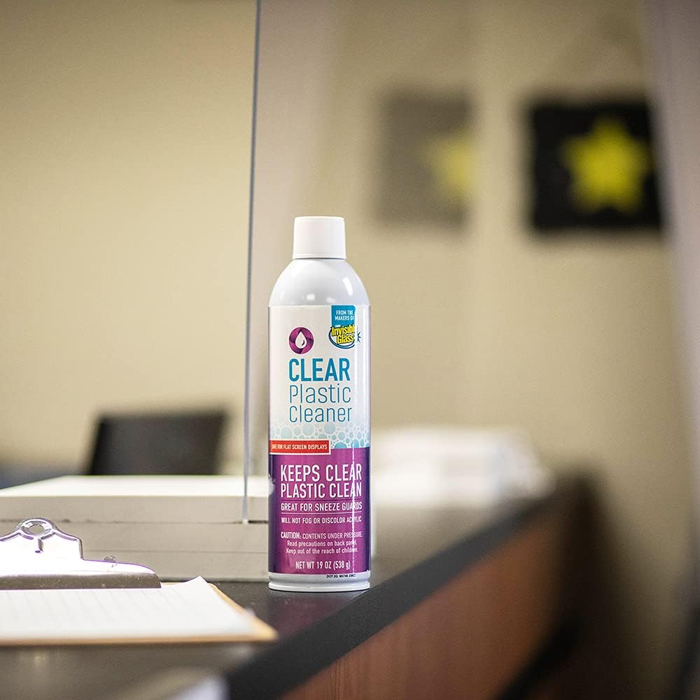 Invisible Glass 91014 Clear Plastic Cleaner - Cleans and Protects Plastic on Electronics, Appliances, Eyewear, Cars, Trucks, RVs, Boats & More - Helps Prevent Fog and Static - 19 oz