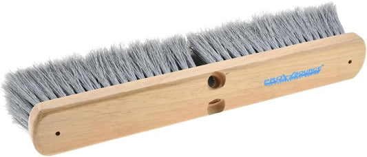 PRO SOURCE Fine-Sweep Push Broom Head with Threaded Wood Block: 18 inch Wide