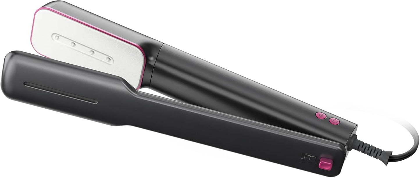 Newbealer 3in1 Clamp Travel Steam Iron with Global Voltage, 100-240V Clothes Steamer, Dry Ironing & 2 Steam Levels, Non-Stick Ceramic Soleplate, Auto-Off, Self Cleaning, w/Detachable Clamp (Ashpink)