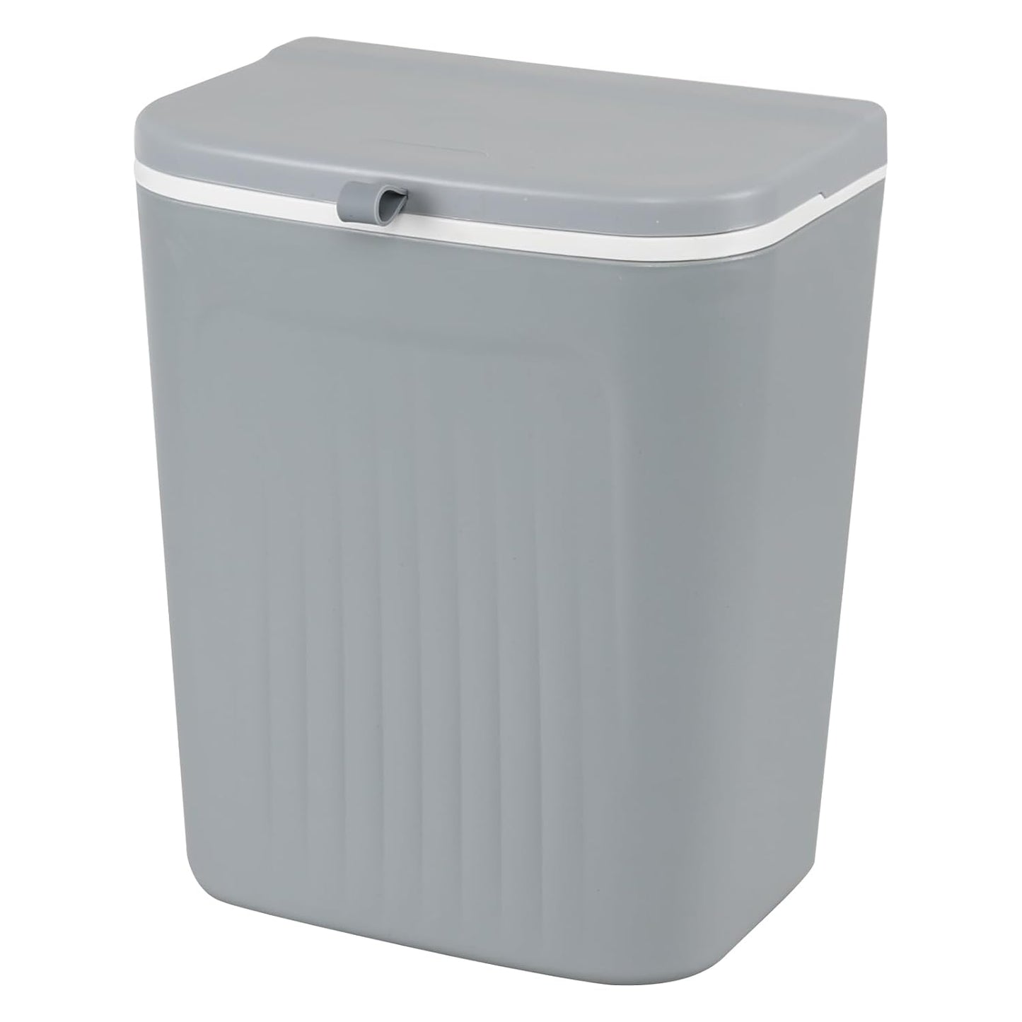 3.2 Gallon/12 L Wall Mounted Garbage Can, Hanging Cabinet Trash Can with Lid, Grey