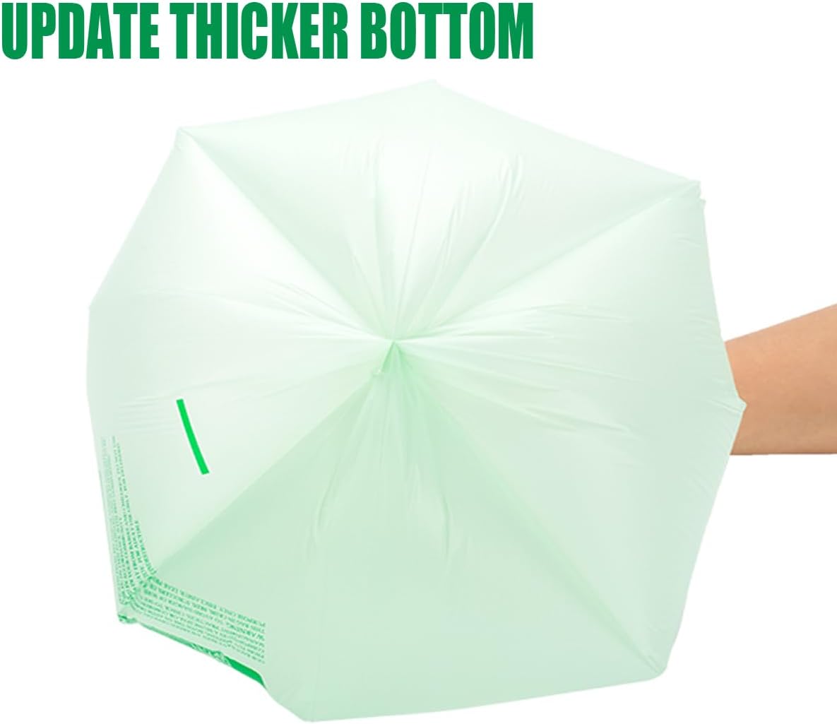 13 Gallon Flap Tie Compostable Trash Bags, 200 Count, Compost Bags Tall Kitchen Trash Bags, Sturdy Biodegradable Garbage Bags Food Scrap Waste Bags, ASTM D6400, US BPI Certified, Green