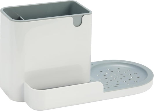Amazon Basics Kitchen Sink Organizer/Sponge Holder, Large, White