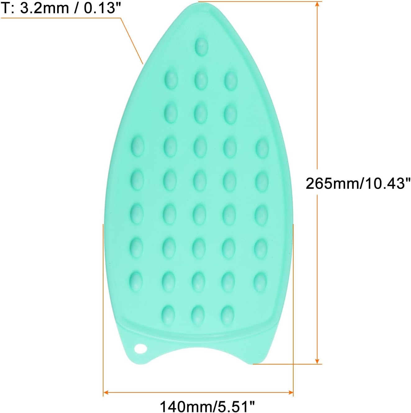 HARFINGTON Silicone Iron Rest Pad, Multipurpose Iron Hot Resistant Mat Iron Rest Plate for Ironing Board Hot Heat Resistant Steam Compact Mat, Turquoise