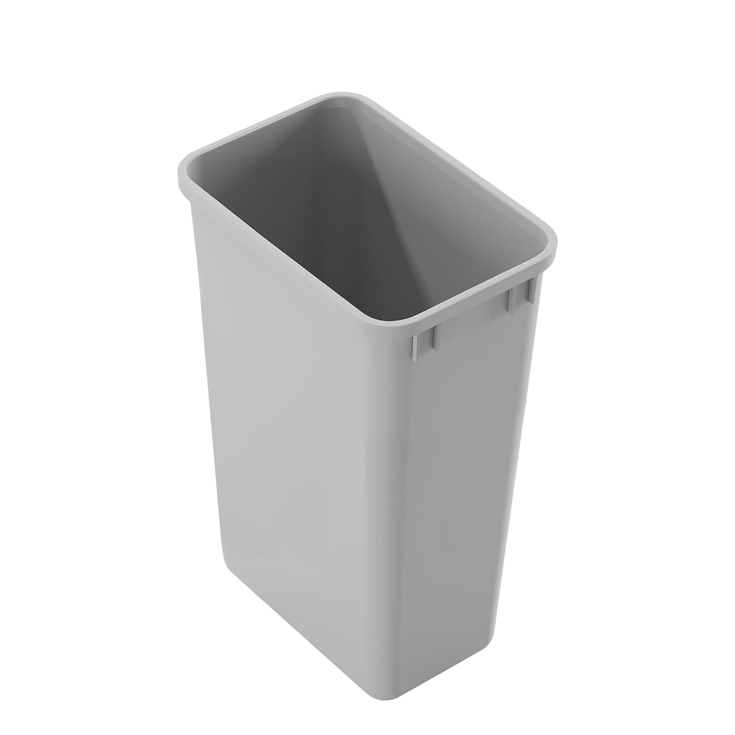 Dowell 50Qt Waste Trash Container, 13Gal, Plastic, Stackable, for Kitchen/Bathroom/Office, Fits Under Sink/Desk (Grey 4000 50 04-2 Pack)