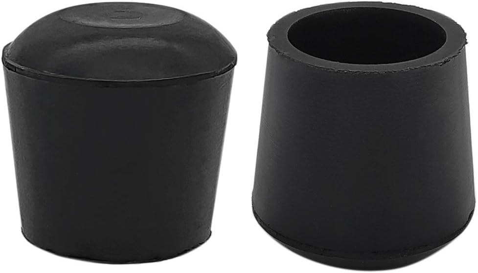 Flyshop Furniture Table Covers Non-Slip Durable Rubber Leg Tips Chair Leg Caps Floor Protector Round Black 4PCS Size 25mm, 1"
