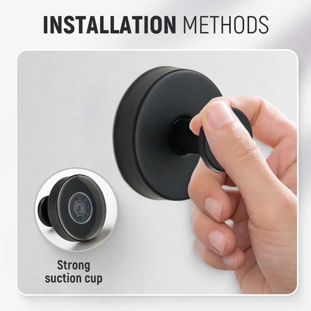 Suction Cup Hooks for Wreaths, 2025 New No Drill Suction Cup Hooks on Glass, Wreath Hanger for Front Door, Rustproof Hook Holder Towel Hook for Window Bathroom Mirrors Tile (2, White)