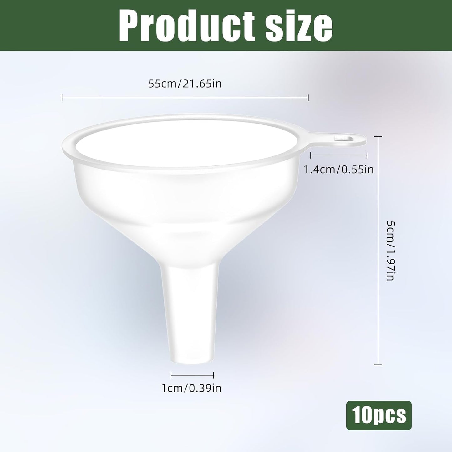 8PCS Mini Clear Funnels for Filling Bottle, Kitchen Small Funnel/Plastic Funnel for Filling Water, Mini Funneling for Science Lab Bottle, Sand Art, Perfumes, Spices, Powder, Essential Oils, Rice