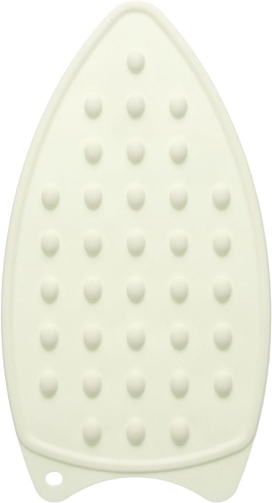 HARFINGTON Silicone Iron Rest Pad, Multipurpose Iron Hot Resistant Mat Iron Rest Plate for Ironing Board Hot Heat Resistant Steam Compact Mat, Cream