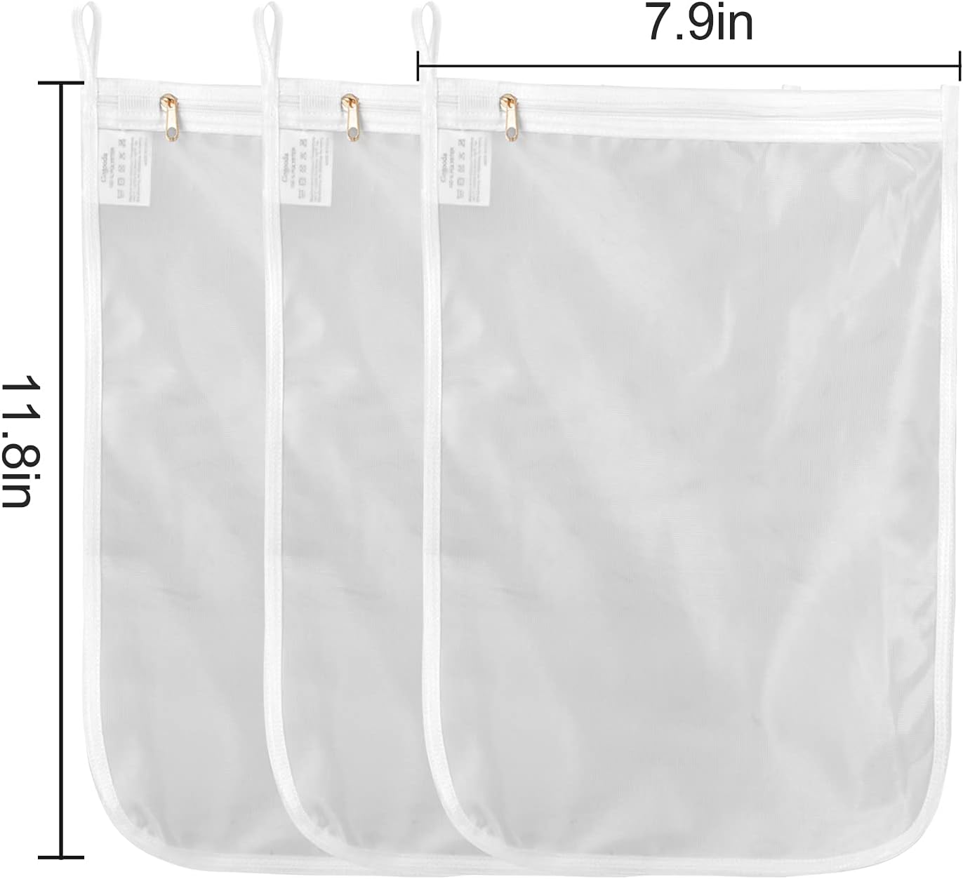 GOGOODA Delicates Laundry Bags, Fine Mesh Wash Bag for Lingerie, Underwear, Bra, Silk, Socks with Hanging Loop