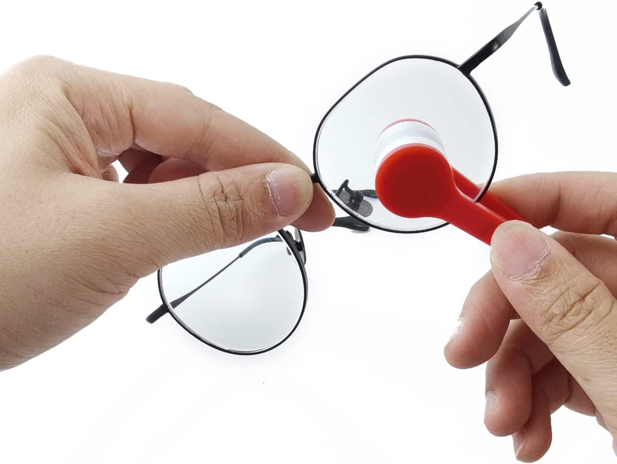 GXXMEI 40PCS Mini Sun Glasses Eyeglass Microfiber Spectacles Cleaner Brush Cleaning Tool, 5 Colors