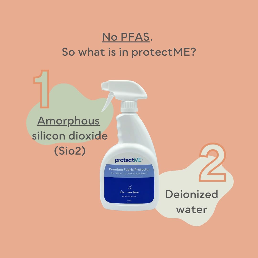 Fabric Protector and Stain Resistant Spray - Upholstery Fabric Spray for Stain Guard for Carpet, Shoes, Couch, Sofa - Non Toxic Water Based Furniture Protector - 84.5 Fl. Oz. +Sprayer