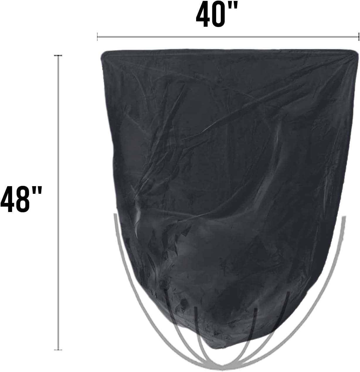 40-45 Gallon Lawn & Leaf Trash Bags, 250 Count Bulk, Black Garbage bags, Multi-purpose Trash Can Bin Liners for Home Commercial, Outdoor, Construction, Industrial