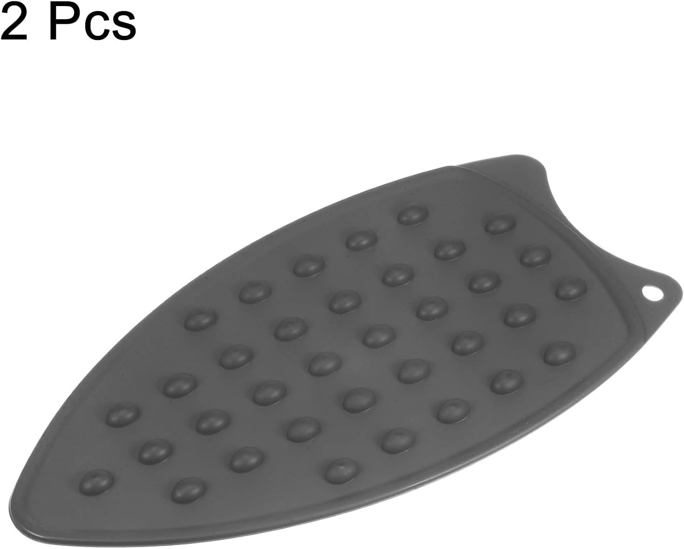 HARFINGTON 2pcs Silicone Iron Rest Pad, Multipurpose Iron Hot Resistant Mat Iron Rest Plate for Ironing Board Hot Heat Resistant Steam Compact Mat, Grey