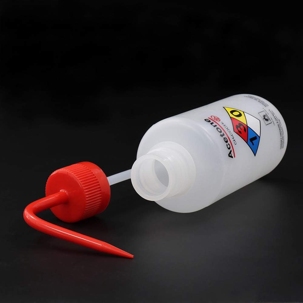 2pcs of Safety Wash Bottles, Vol.500ml 17oz, Acetone Wash Bottle, LDPE Material, LVM004