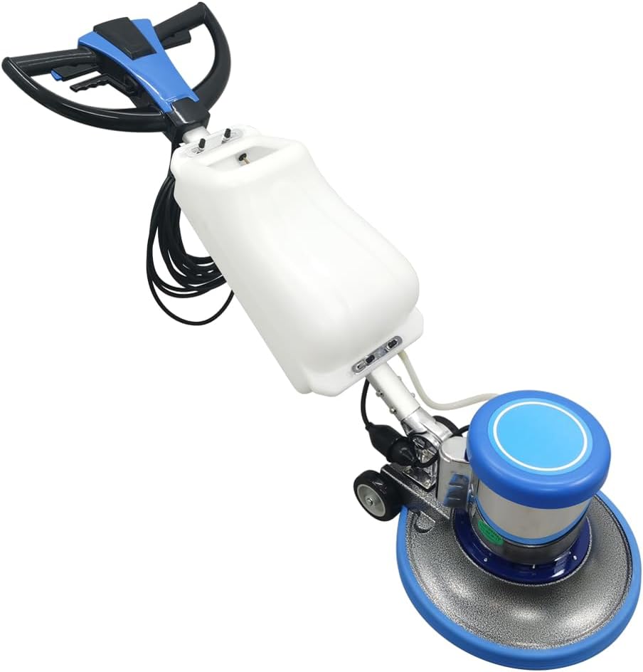 Floor Scrubber Buffer Polisher Commercial Floor Scrubber Machine 17" Tile Floor Cleaning and Polishing Machine 110V 1100W