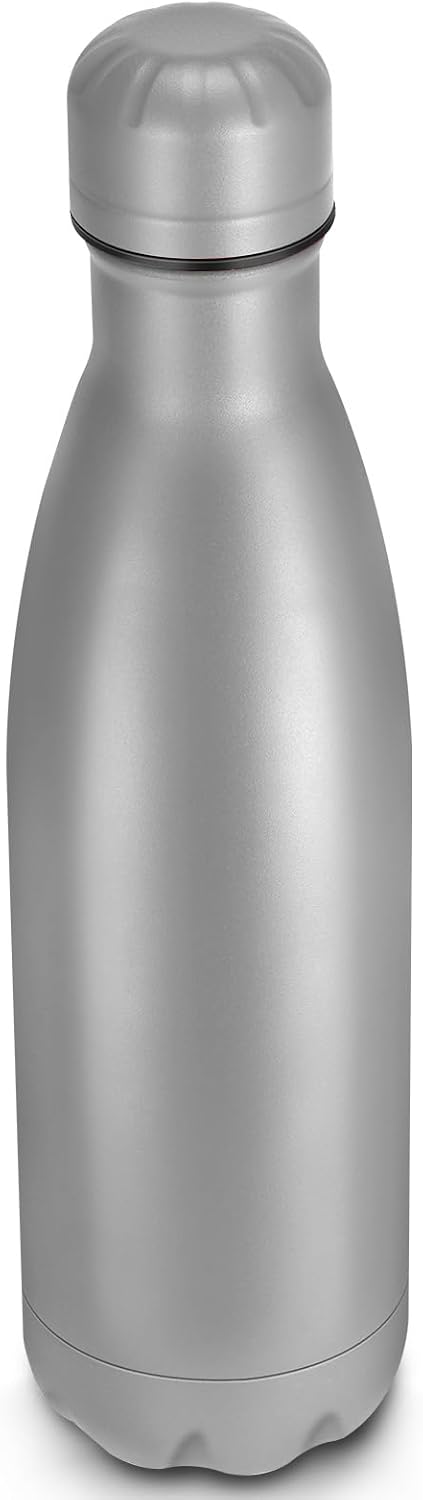 17oz Cola-Bottle Shaped Stainless Steel Leak-proof Water Bottle,Double Wall Vacuum Insulated Metal,Travel Mug For Sports Indoors & Outdoors,BPA-Free School Kids Flasks,Gray(1Pack)