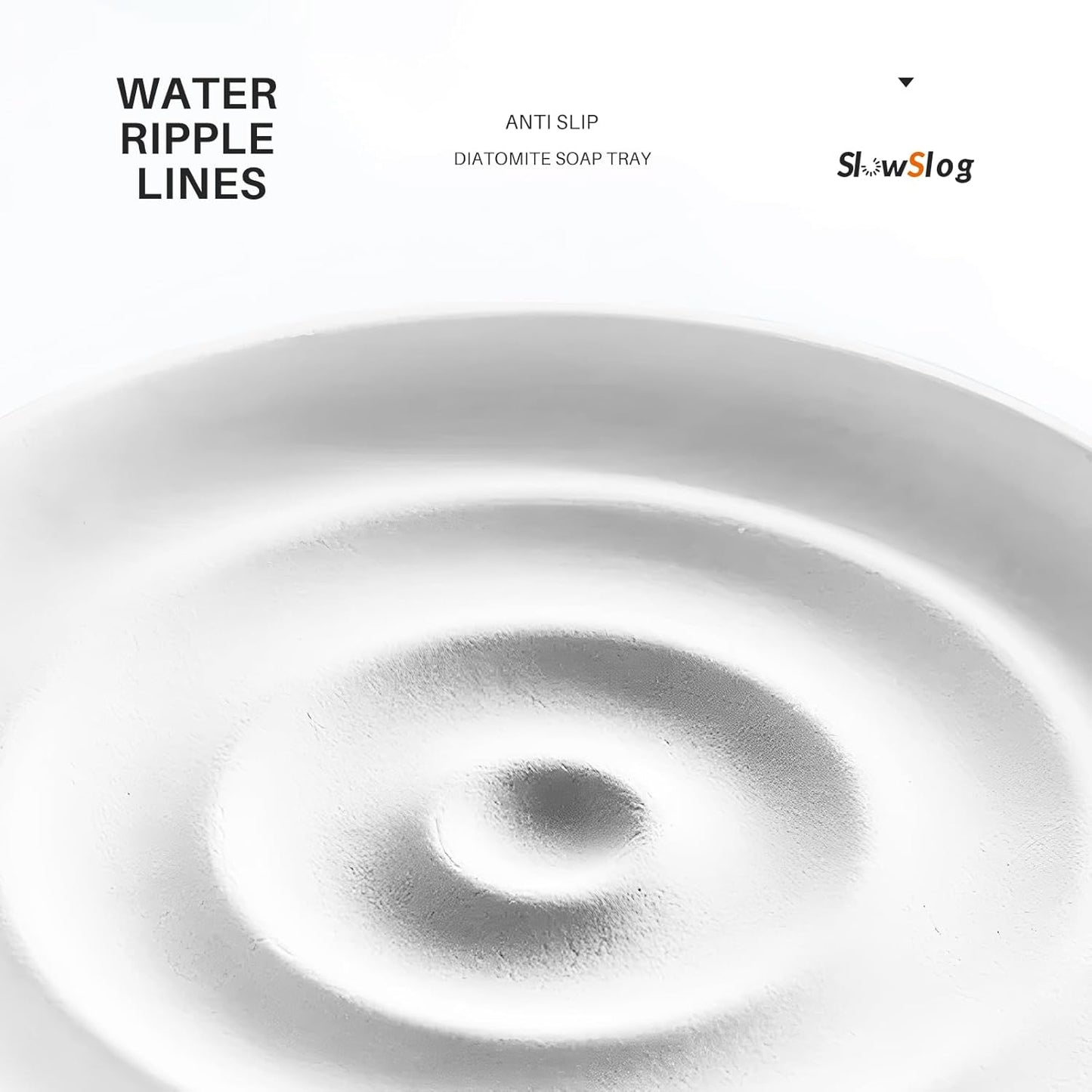 2 Pack Diatomite Soap Dish Holder, Quick Dry Stone Bar Holder, Water Absorbent Bath Dish Holder, Diatomaceous Earth Soap Tray for Hand Soap, Sponge Organizer, White