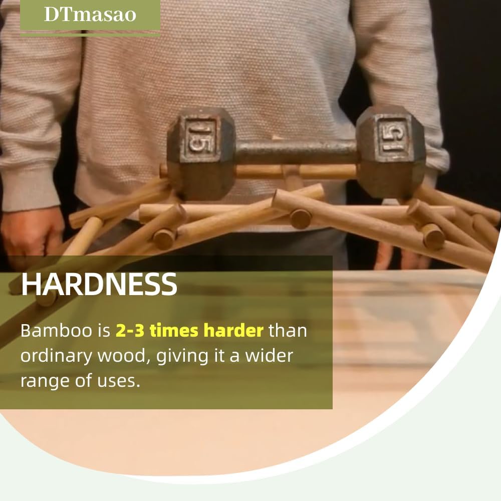 1/2 x 17.5 Inch 25 PCS Dowel Rods Wood Sticks Wooden Dowel Rods - Unfinished Bamboo Sticks - for Crafts and DIYers