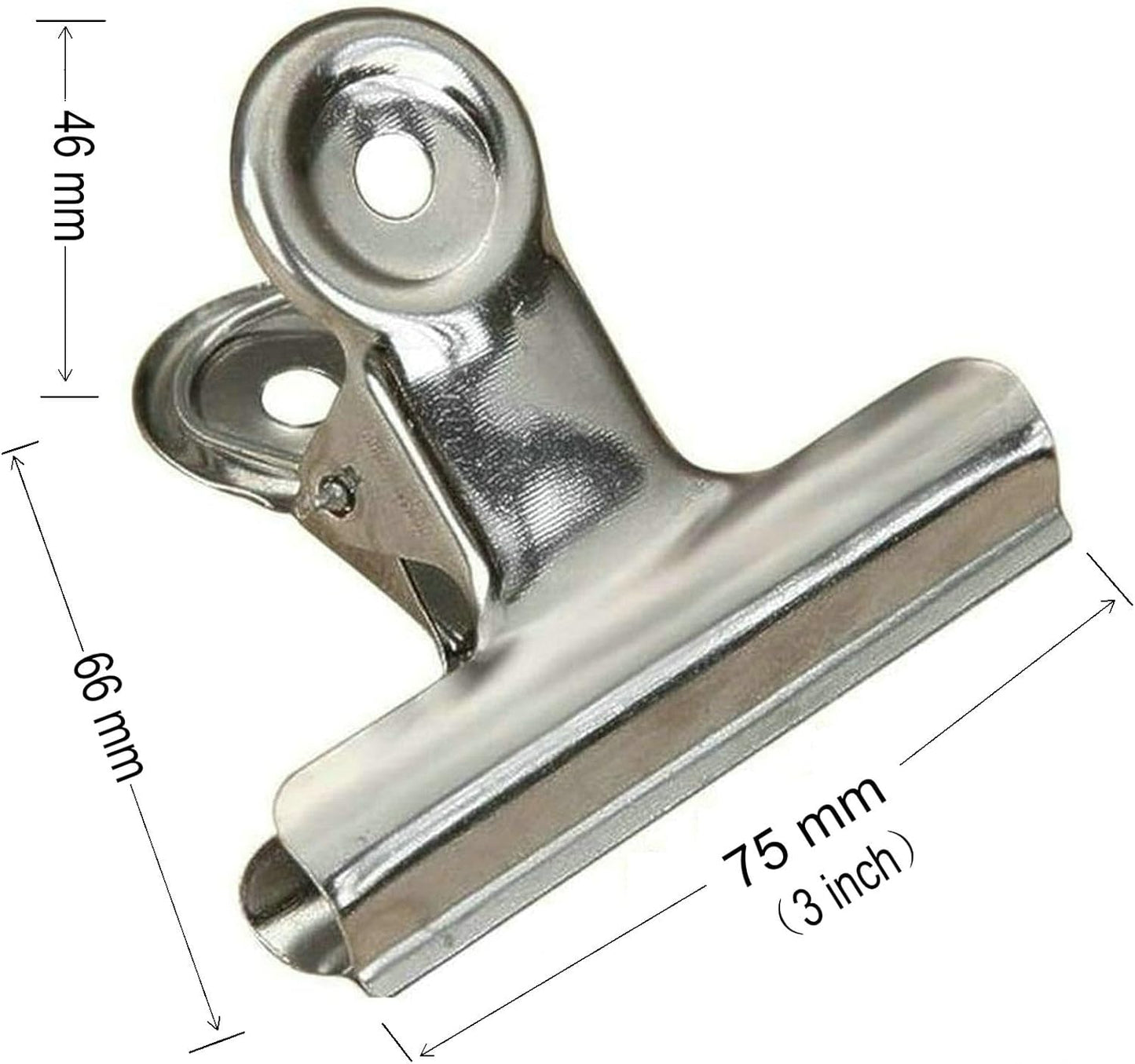 18 Pack Stainless Steel Chip Bag Clips Heavy Duty Food Bags Clamp Clips for Kitchen Office School (3In)