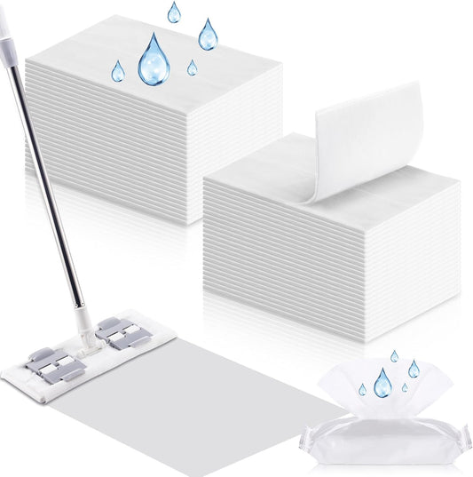 60 Counts Sweeper Wet Mopping Cloths 17.7 x 11.8'' X Large Wet Mop Pads Refills XL Disposable Floor Wipes Duster for Sweeping Scrubbing Cleaning Dry Wood Hardwood Tile