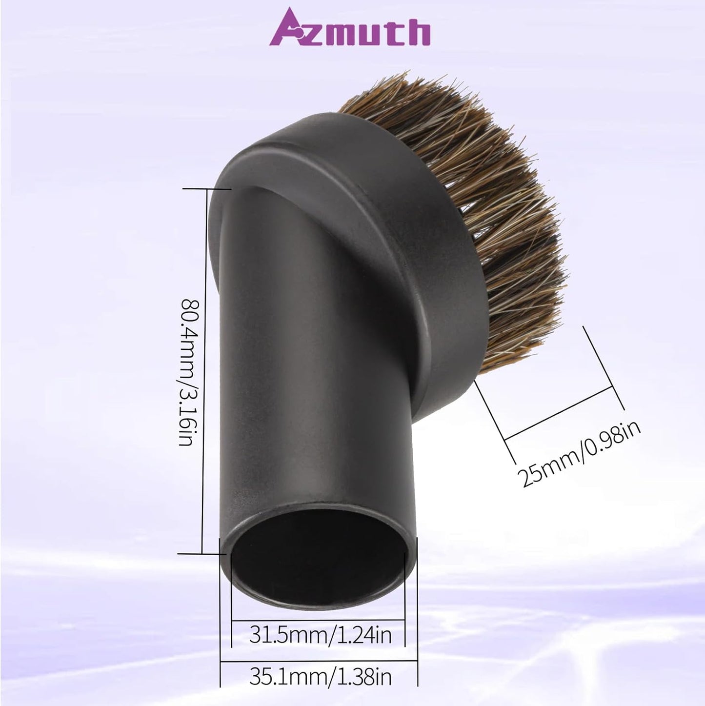 2Pcs 25mm Soft Horsehair Vacuum Dusting Brush, Universal Vacuum Brush Attachments for Shark Vacuum Cleaner and Shop Vac Vacuum and for Most Household Vacuum Cleaners Accessories