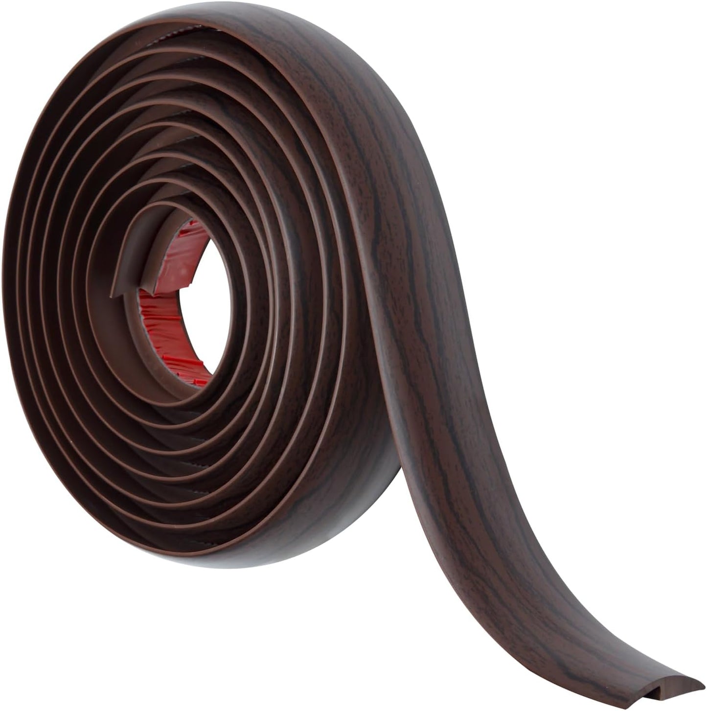 Floor Transition Strip Self Adhesive Carpet & Flooring Transitions Edging Trim Strip PVC Threshold Transitions Suitable for Threshold Height Less Than 5mm (10Ft, Black Walnut)