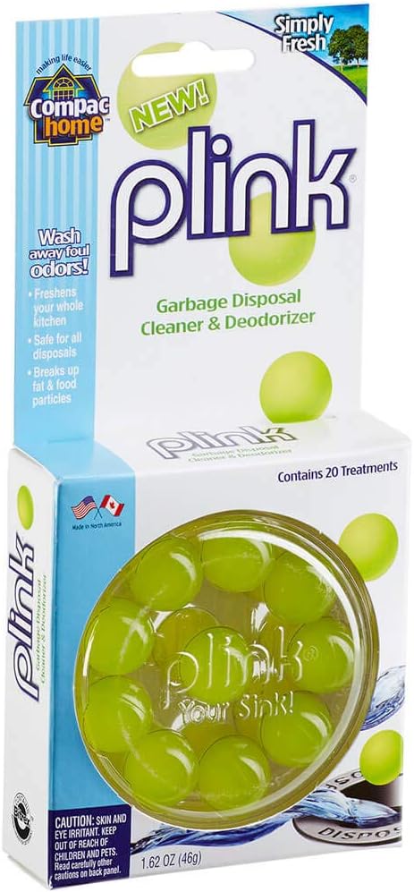 COMPAC HOME Plink Garbage Disposal Cleaner & Deodorizer, Air Fresheners for Garbage Disposal, Simply Fresh Scent, Home Cleaning Products for Kitchen Sink and Clogged Drains, Pack of 2-40 Count Total