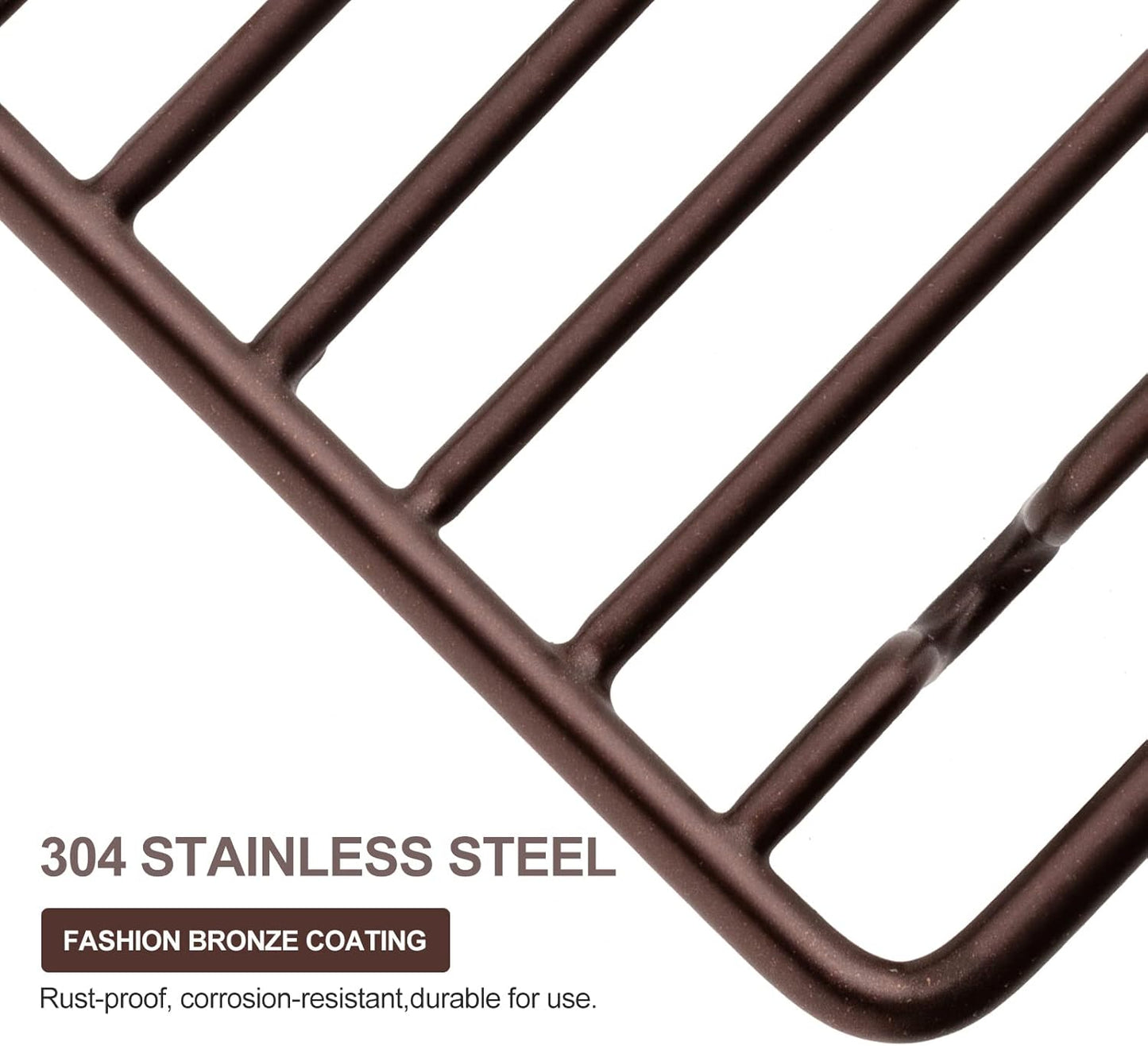 Bar Soap Dish Holder for Shower Bathroom Stainless Steel Rust Proof Self Draining, Bronze-1 Pack