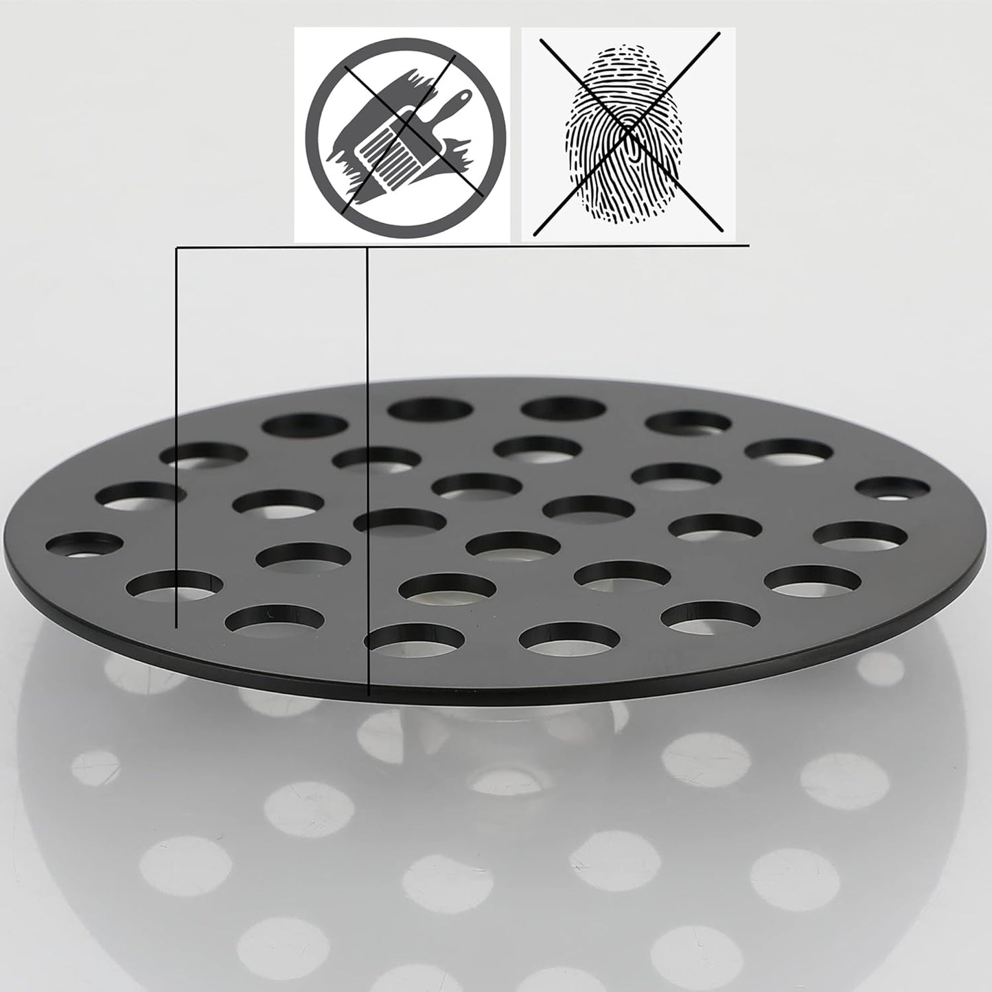 4-Inch Screw-in Shower Strainer Drain Cover Replacement Floor Strainer(Black)