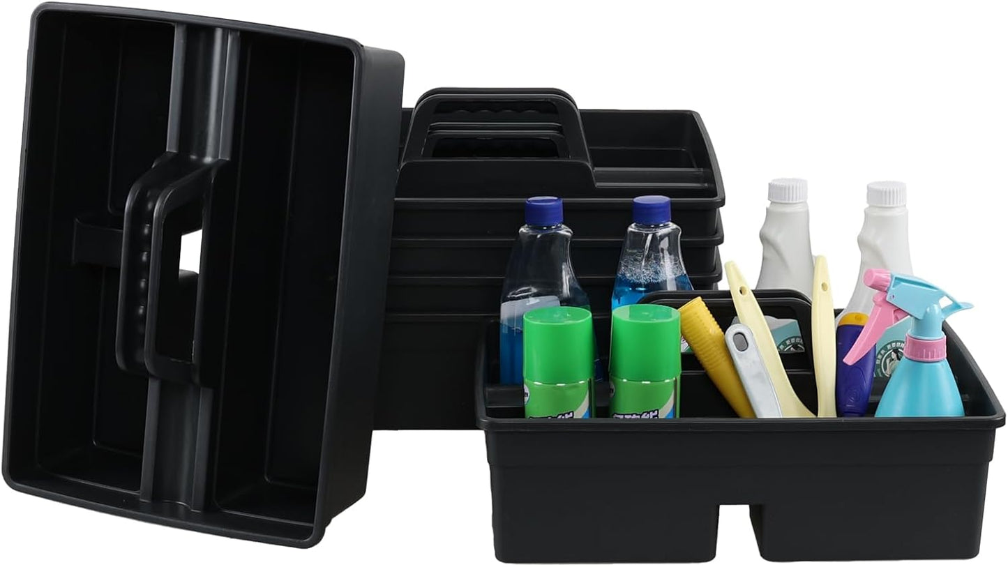 6 Packs Plastic Cleaning Tool Caddy with Handle, Cleaning Supply Carry Caddy for Cleaning Products