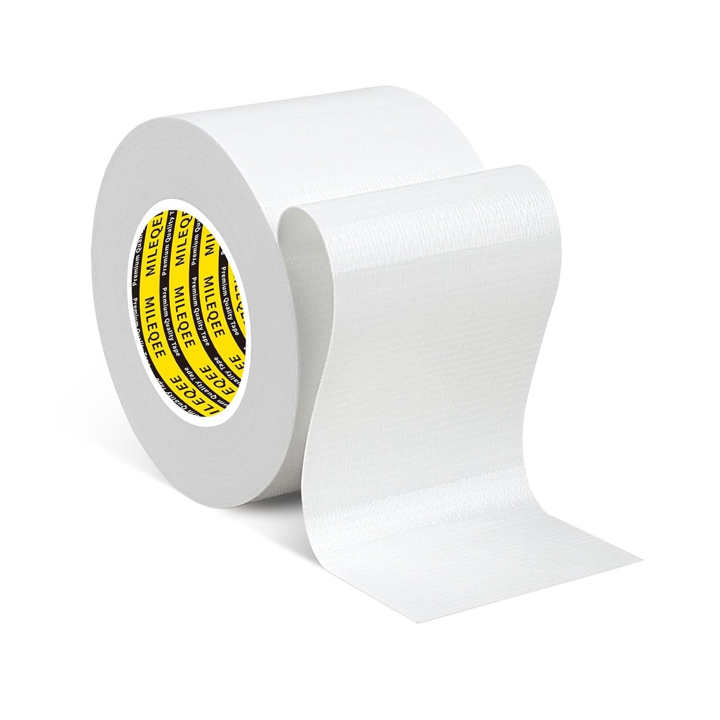 Duct Tape Heavy Duty Single Sided, Strong Adhesive High Strength, Waterproof Mesh Tape for Indoor and Outdoor Repairing Sealing Bonding, Easy Use Hand Tearable, 1.57 Inch x 33 Feet, White