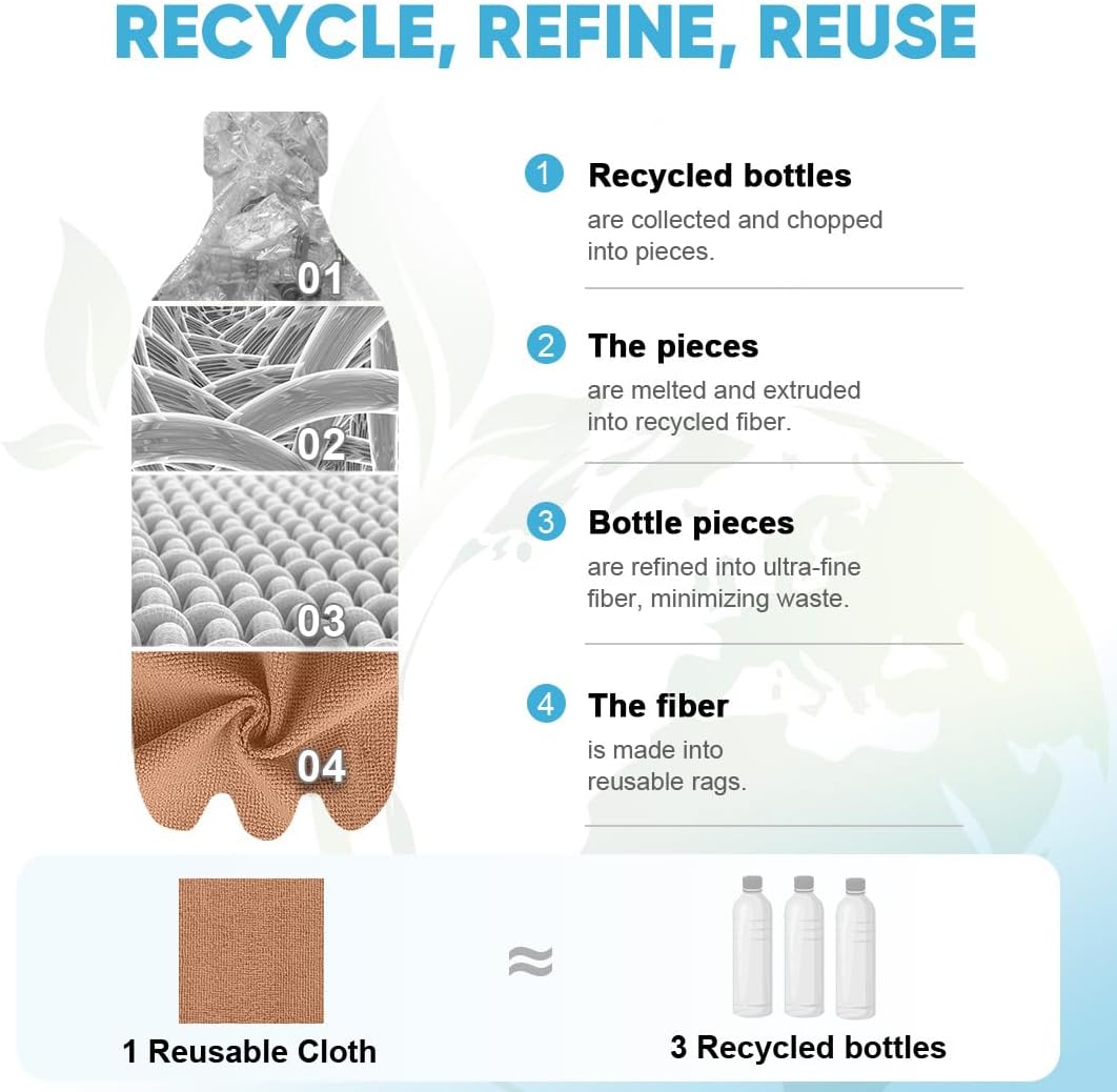 AIDEA Microfiber Cleaning Cloth 330 Sheets 6 Roll, Microfiber Towels for Cars, Shop Rags Washable, Cleaning Rags Reusable Paper Towels for Automotive, Mechanic, Workshops, House,11×9", Coffee