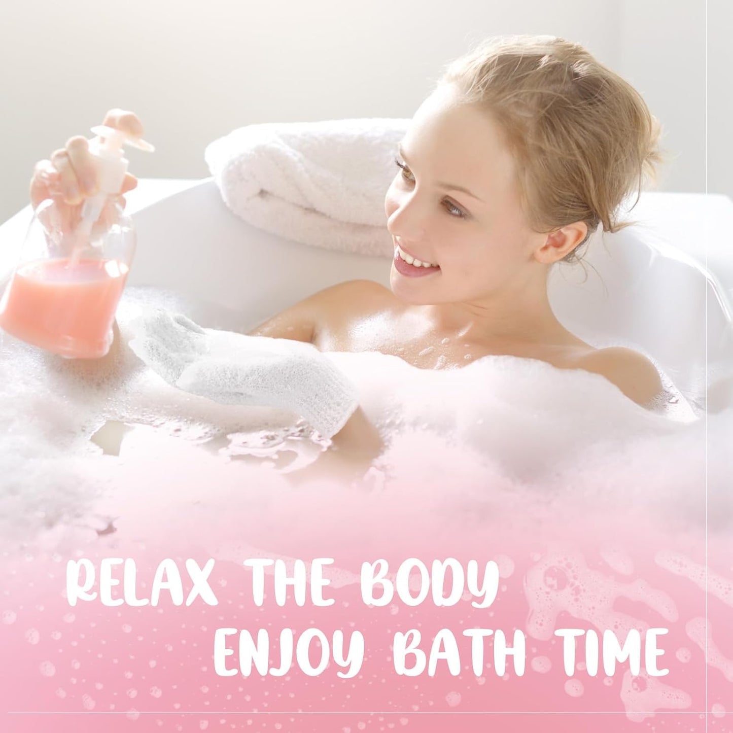 104 Pcs Exfoliating Glove Bulk Shower Gloves with Hanging Loop Exfoliating Body Scrubber Dead Skin Remover for Body Bath Beauty Spa Massage Scrubs Men Women Bathing(White)