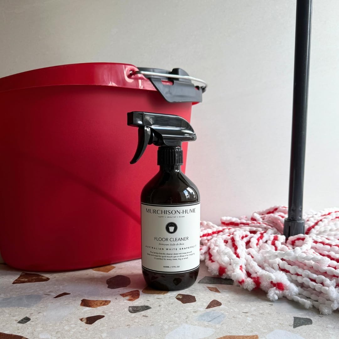 Murchison-Hume Natural Floor Cleaner Spray – Pet-Friendly, Non-Toxic, Plant-Based Formula for Hardwood, Tile & Laminate – Streak-Free Shine, Australian White Grapefruit – 17oz Bottle (2 Pack)