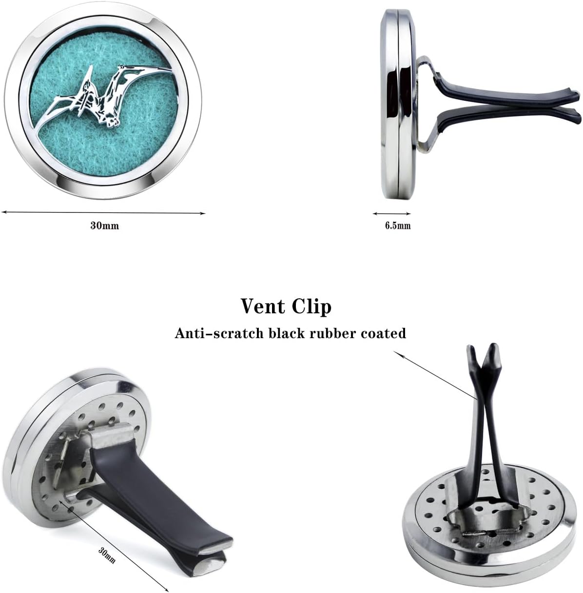 Essential Oil Car Diffuser Vent Clips Christmas Car Accessories for Women with 10 Felt Pad Air Freshener(Flying Dragon)