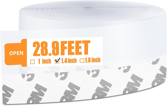 28.9 Ft Weather Stripping Door Seal Strip Tape,Silicone Door Draft Stopper,Self Adhesive Shower Door Bottom Seal, Insulation Strip for Door Frame Windows and Glass Gaps (Transparent, 35mm)