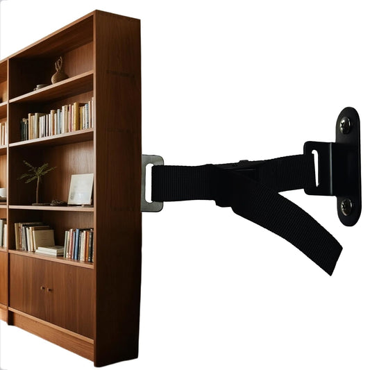 1000 lbs. Furniture Anchors, Anti Tip Straps for Furniture, Heavy Duty Safety Wall Anchors for Bookshelves, Dressers, Counters & Cabinets, Black