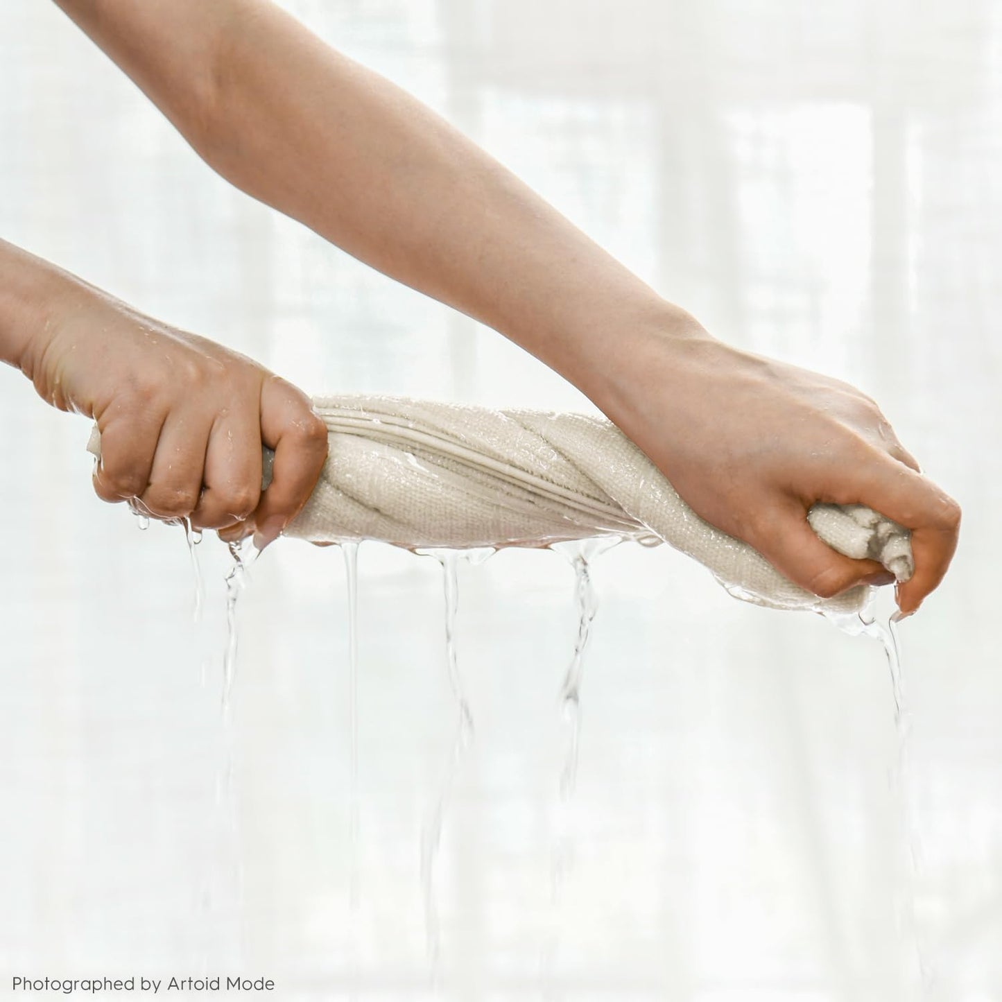 Artoid Mode Checkered Designed Cotton Beige Terry Kitchen Dish Cloths, 12x12 Inch Soft Absorbent Quick Drying Cleaning Kitchen Rags Set of 6