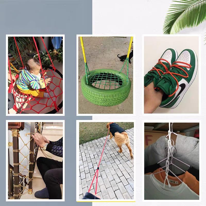 DurReus Travel Clothesline for Cruise Ship Long Cords Camper Accessories Laundry Clothes Drying Line Garage Tool Ropes Green Pack 2