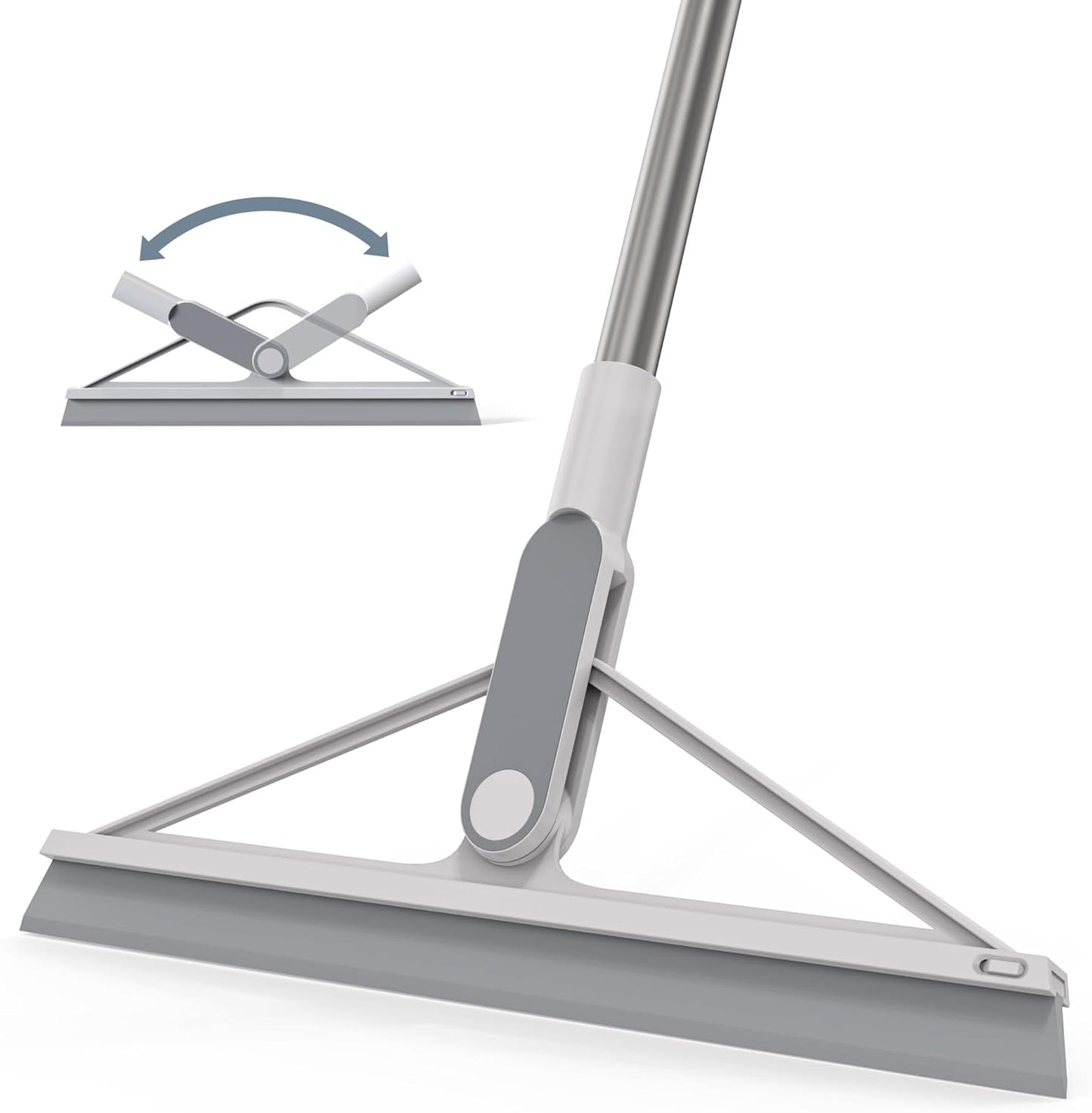 KOLLIEE Floor Squeegee Rubber Squeegee Broom Floor 61" Handle Adjustable Window Squeegee for Tile Floor Pool Deck Bathroom Window Floor Wiper