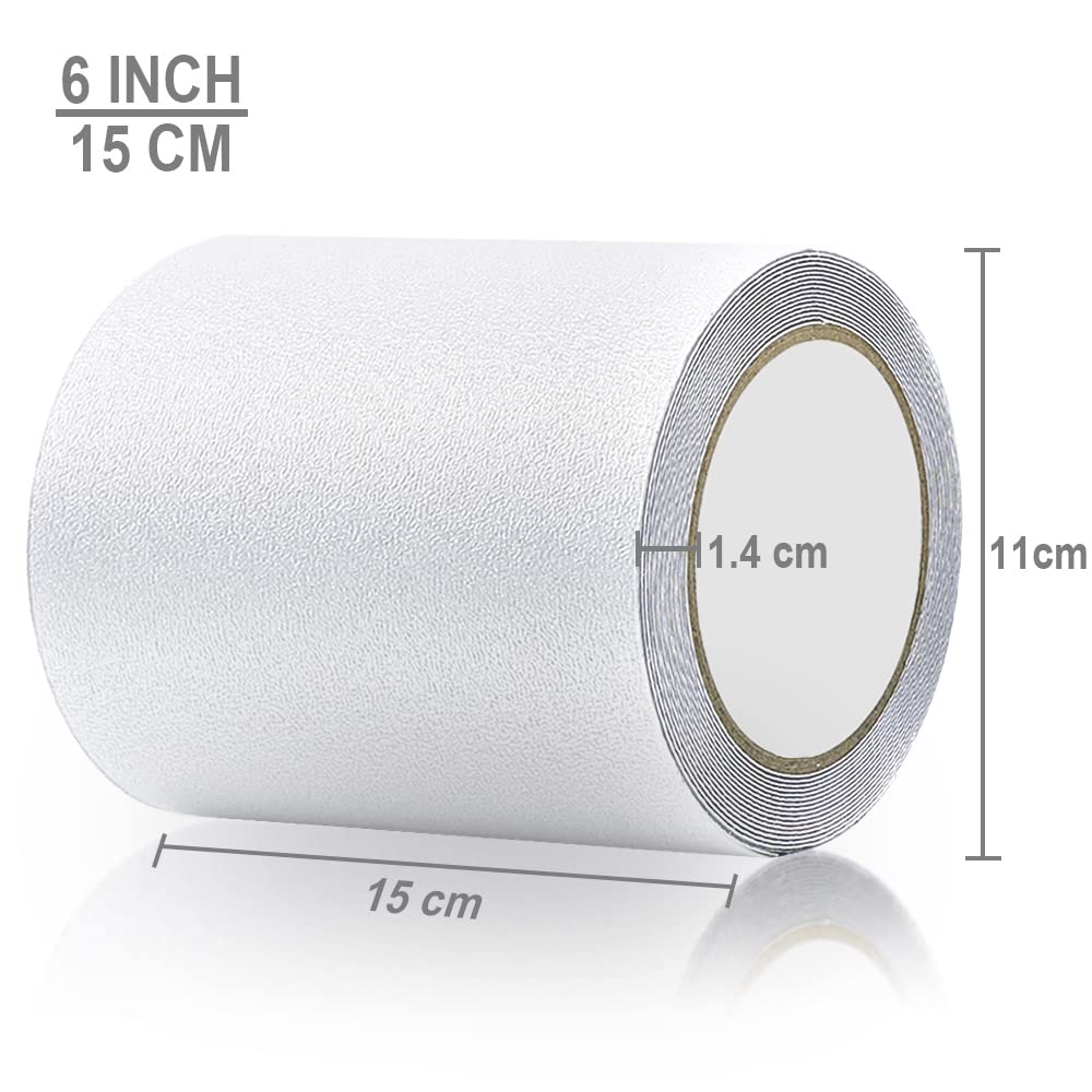 Anti Slip Tape Transparent, More Clear and Comfortable Safety Track Tape (6" Width x 190" Long, Clear)