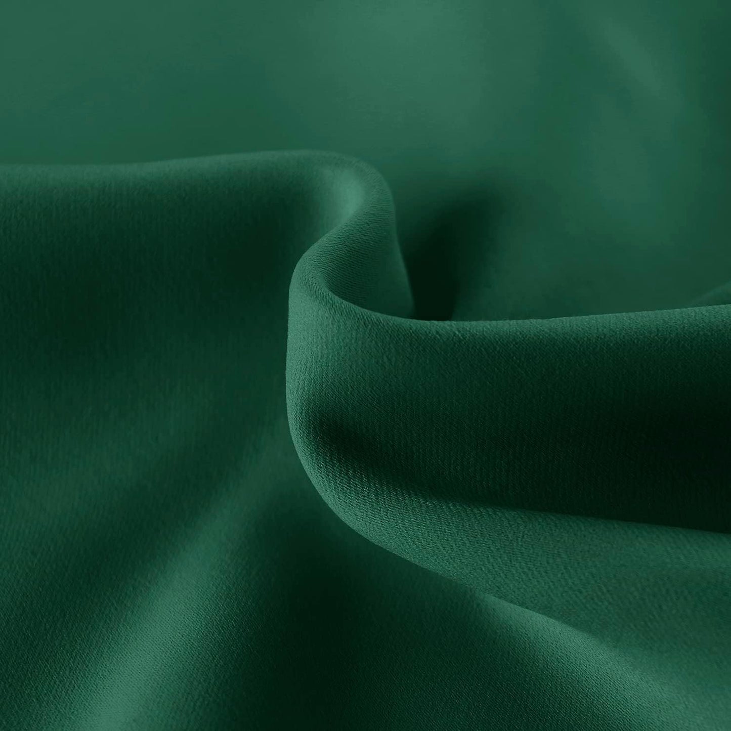 DWCN French Door Curtain - Rod Pocket Thermal Blackout Panel for Doors With Glass Window, Kitchen and Patio - Privacy, 54 X 72 Inches Long, 1 Panel With Tieback, Hunter Green