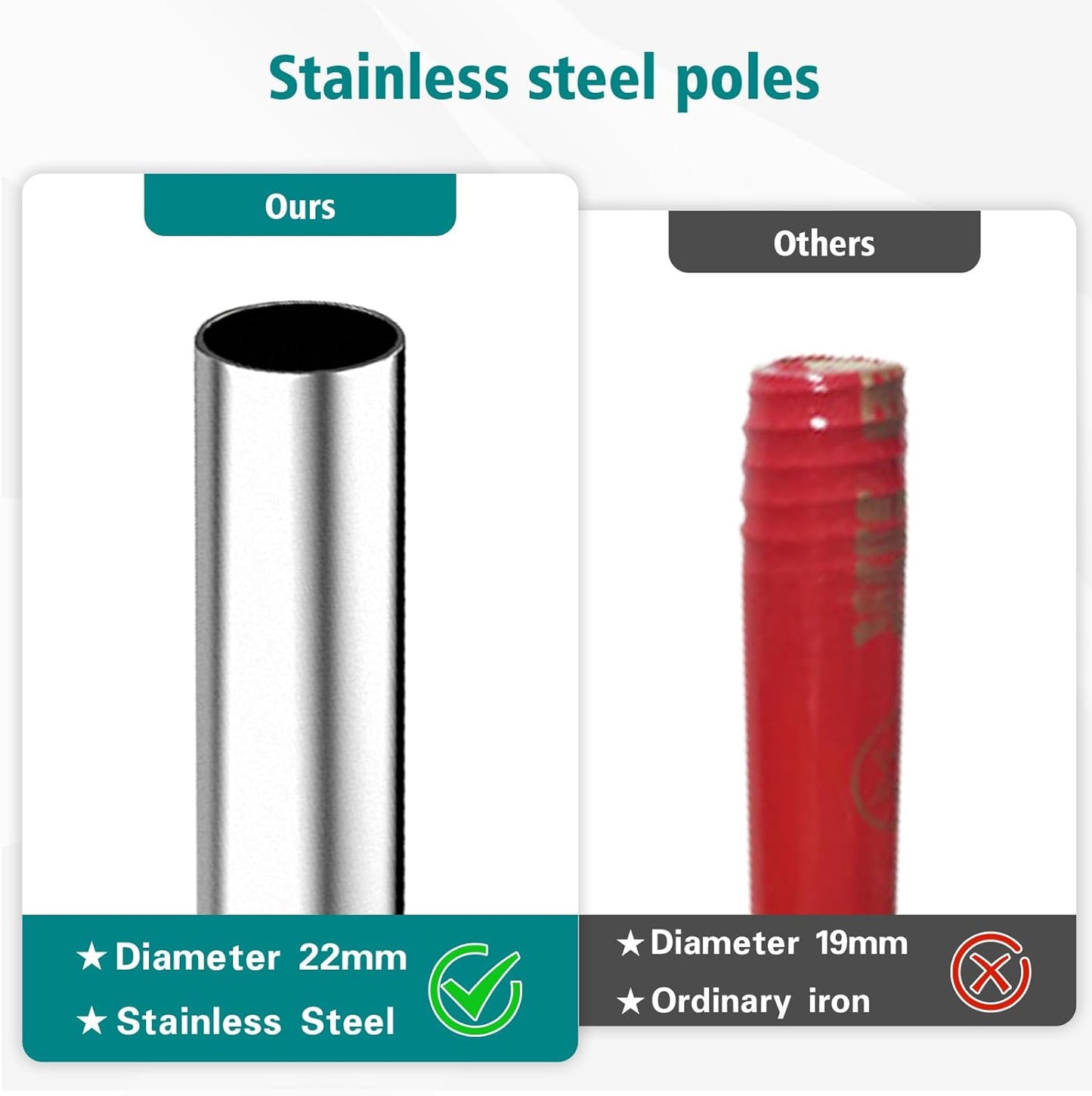 PBHEPJ Broom, 4 Pack Outdoor Broom for Floor Cleaning, 58" Long Stainless Steel Handle, Hard Bristle Angle Broom for Sweeping Indoor, Commercial, Industrial, Garage, Kitchen