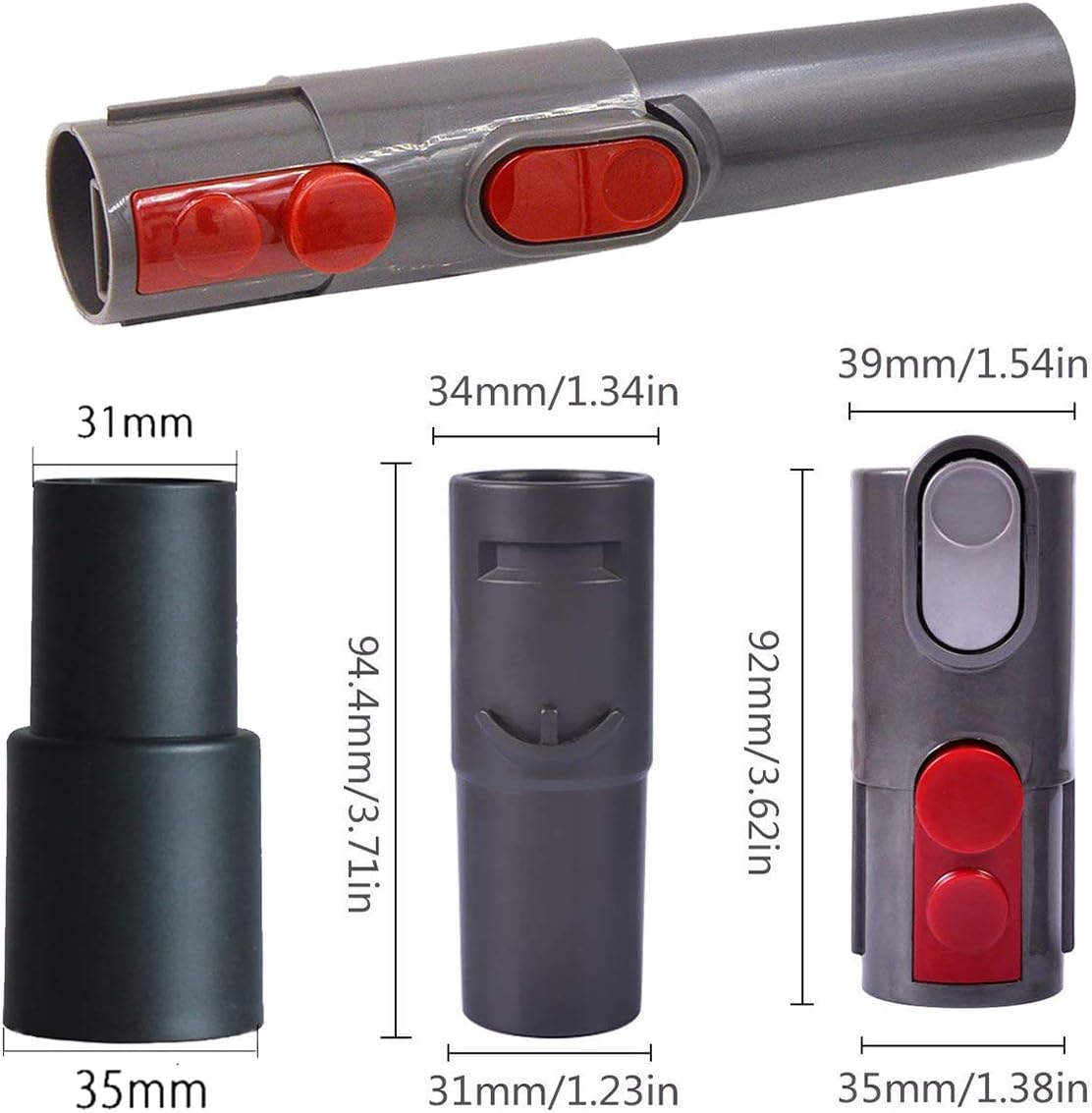 Dryer Vent Cleaner Kit 28 Inch Cleaner Lint Trap Flexible Refrigerator Coil Brush and Vacuum Hose Attachment Set for Vacuum Hoses 1 1/4 inches or Less