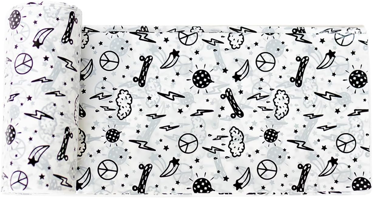 Happy Haven Trash Bags for 2,3,4 Gallon Trash Can, Small Garbage Bags - Bedroom & Bathroom, Decorative Cute Wastebasket Trash Can Liner Kids - 50 Count (Everyday Electric)