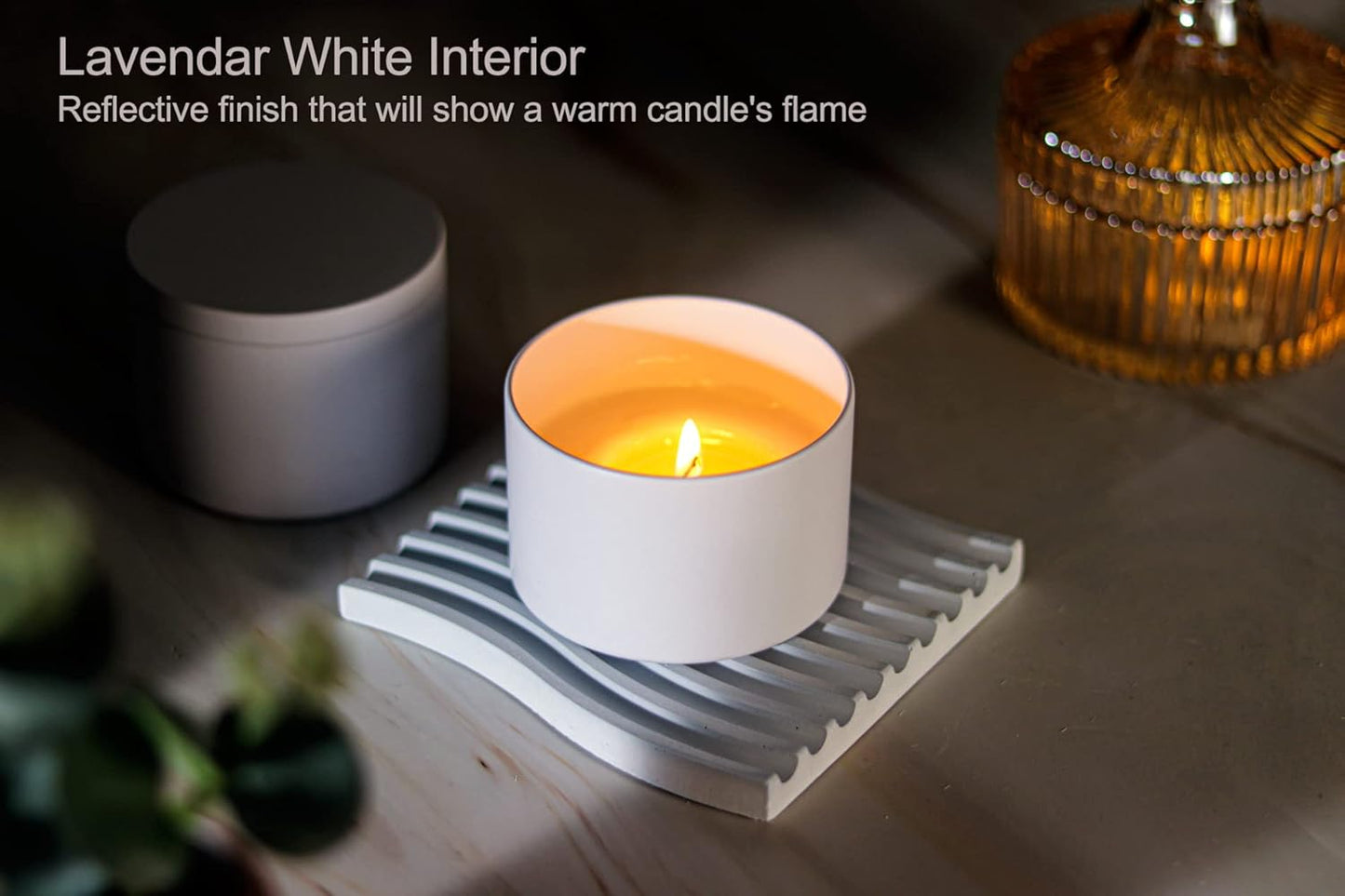 Aroparc White Candle Tins - 8oz, 24 Piece, Straight Sided Bulk Candle Containers for Candle Making Supplies