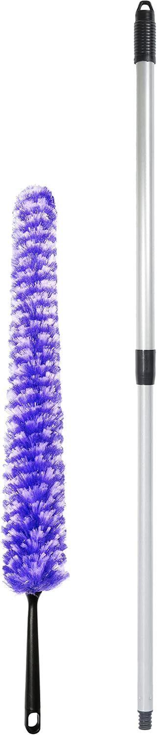Fuller Brush Furry Wand Duster - 30" Netted Fiber Cleaner - Bendable Hand Sweeper Cleans Dust Dirt Lint & Cobwebs on Window Blinds Shelves Counters & More