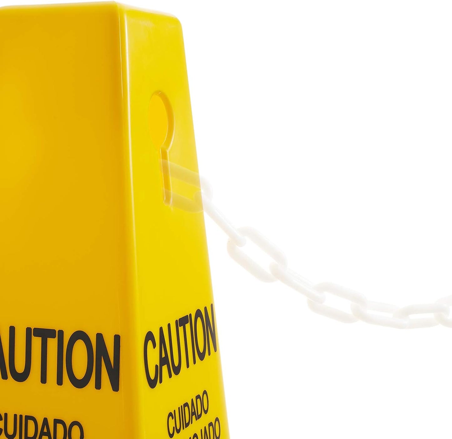 Dryser 3-Pack 26" Caution Wet Floor Cones - Yellow English/Spanish Warnings