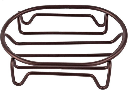 Soap Dish for Shower Bathroom Bar Soap Holder, Stainless Steel Self-draining Soap Rack Tray Saver Sponge Holder for Kitchen, Bath, Tub, Easy Cleaning, Extend Soap Life, Oval Bronze-1 Pack